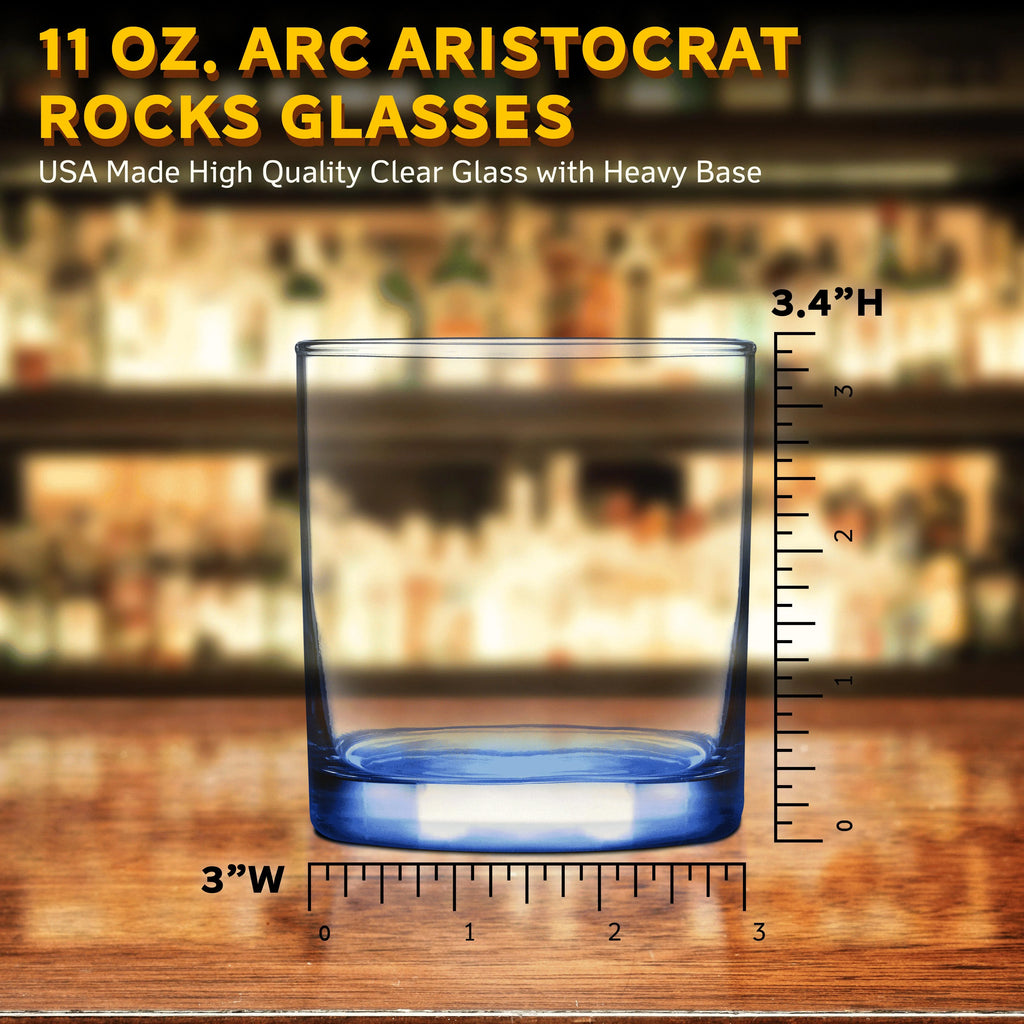 Blue 10 Pack Rocks Glasses T889