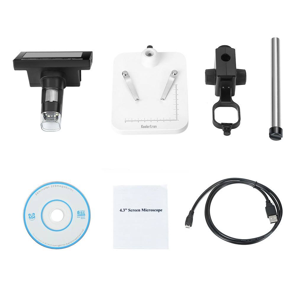 4.3 inch Full Color LCD Digital USB Microscope with 10x-600x Magnification L6202