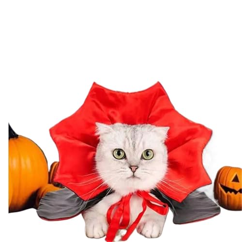 6-Piece Halloween Pet Cape Cloak Red Black B2413