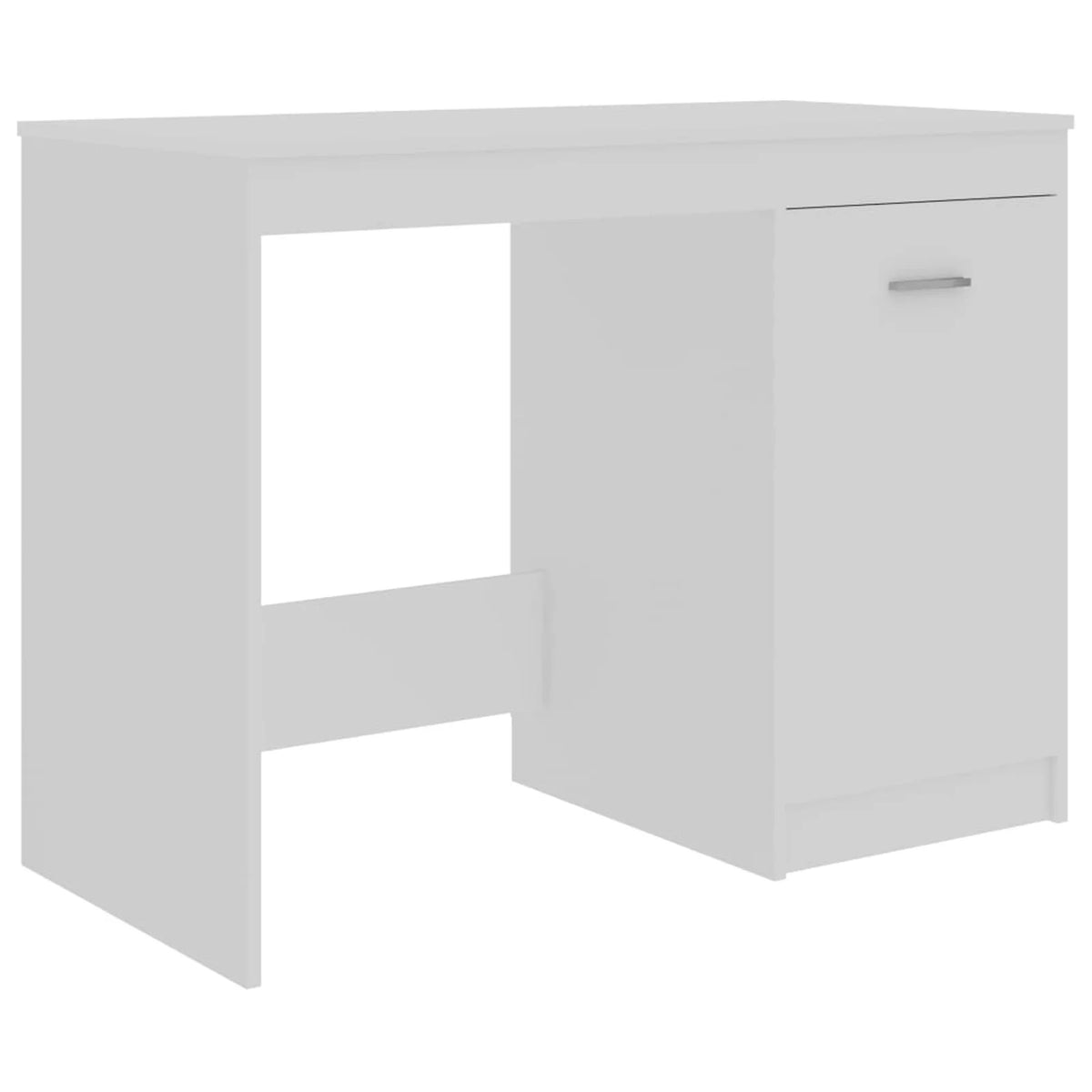 White Computer Desk with Storage Cabinet N16601