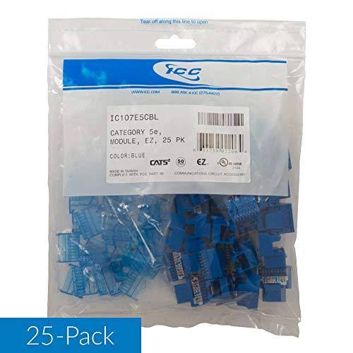 Cat5e RJ45 Keystone Jack Blue 25-Pack I2876
