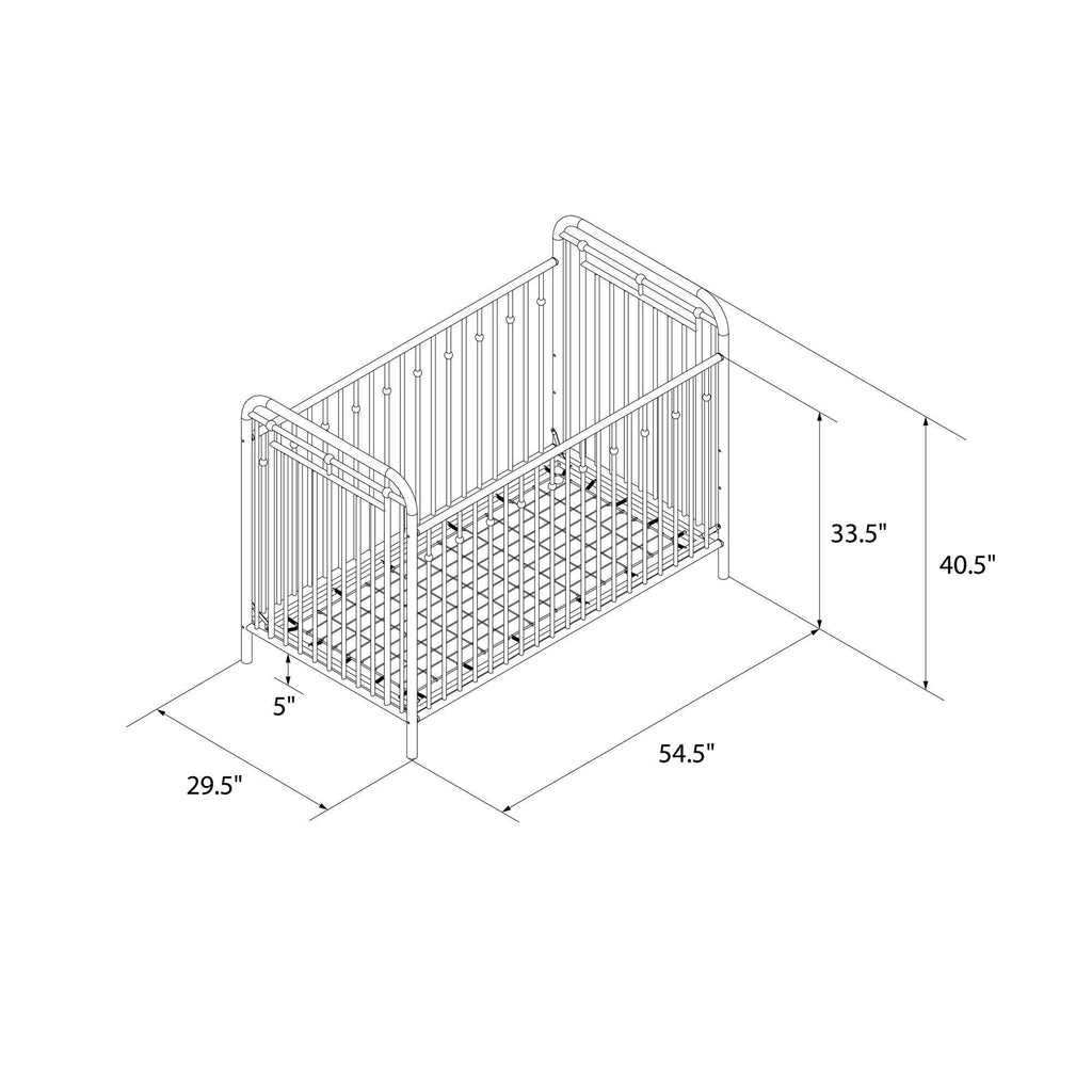 White Metal Crib K3626